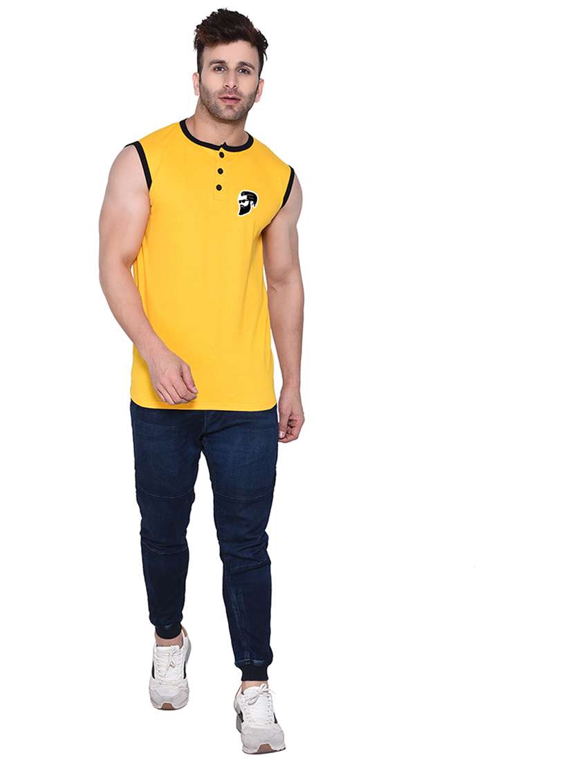 yellow cotton blend t-shirt - 20842096 -  Standard Image - 3