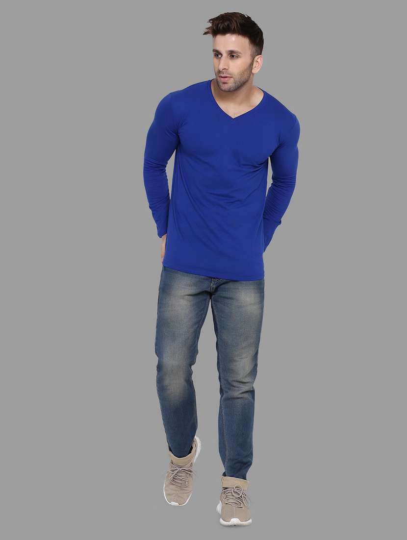 men solid long sleeve t-shirt - 20842104 -  Standard Image - 3