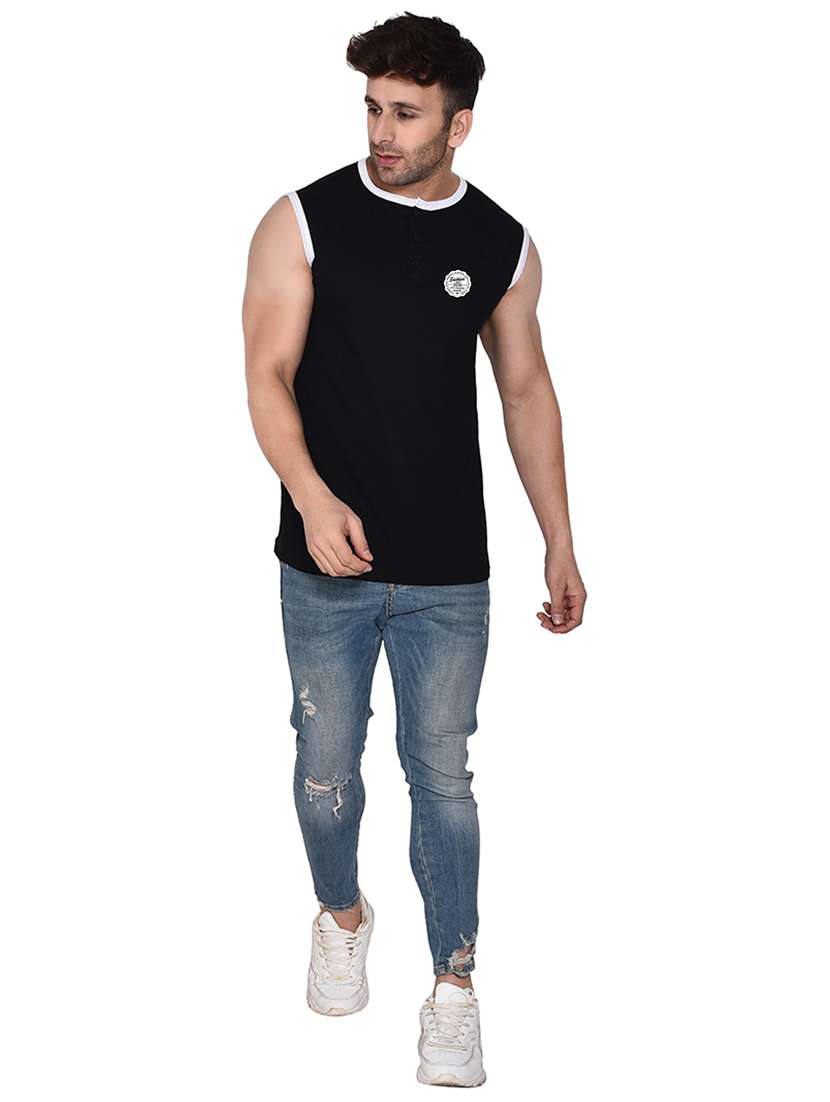 black cotton blend t-shirt - 20842106 -  Standard Image - 3