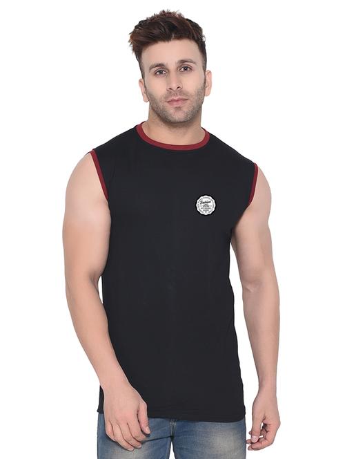 black cotton blend t-shirt - 20842117 - Standard Image - 0