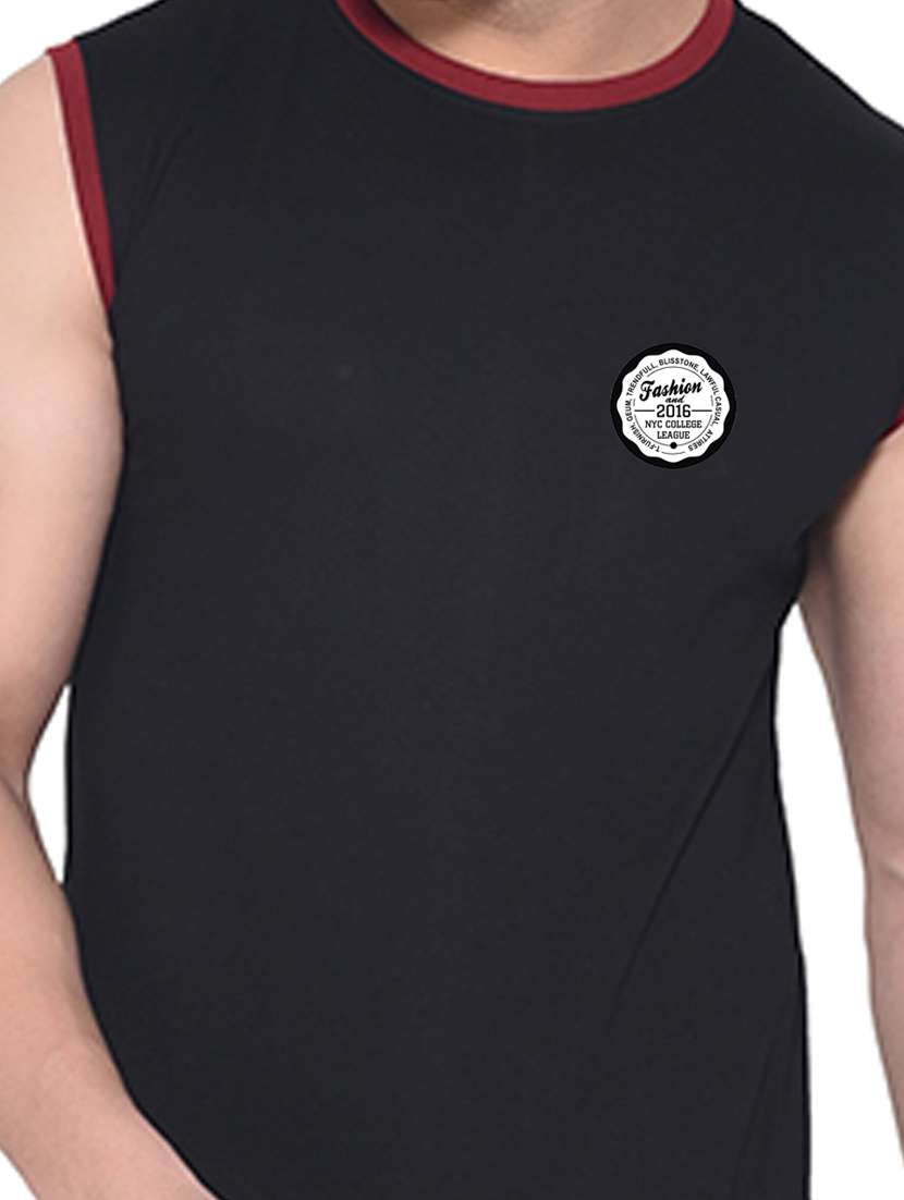 black cotton blend t-shirt - 20842118 -  Standard Image - 3