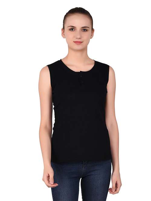 women solid round neck t-shirt - 20842137 - Standard Image - 0