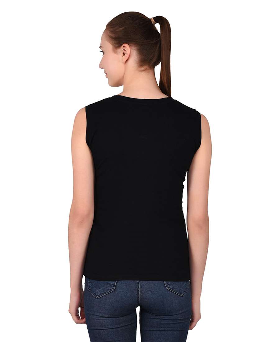 women solid round neck t-shirt - 20842137 - Standard Image - 3