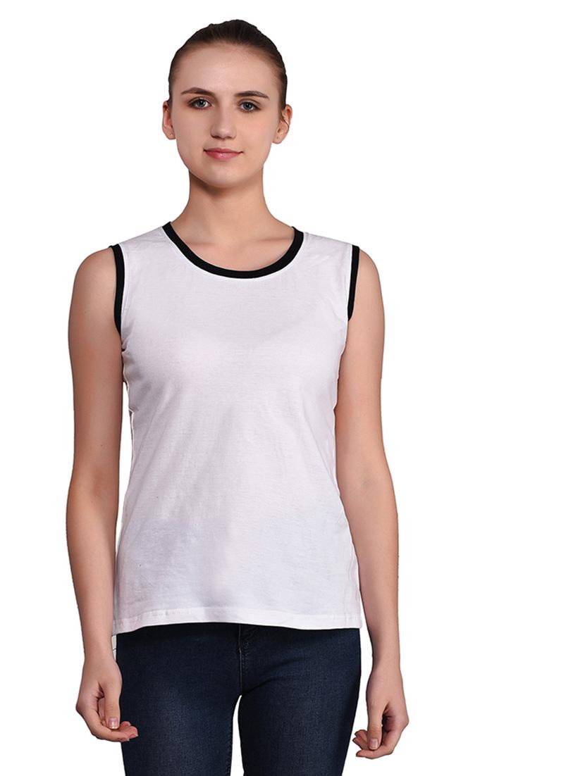 women solid round neck t-shirt - 20842140 -  Zoom Image - 0