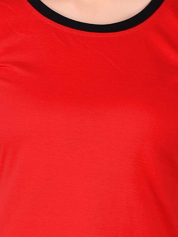 women solid round neck t-shirt - 20842142 -  Standard Image - 5