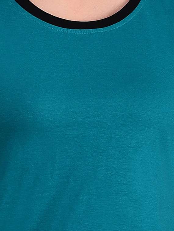 women solid round neck t-shirt - 20842143 -  Standard Image - 5