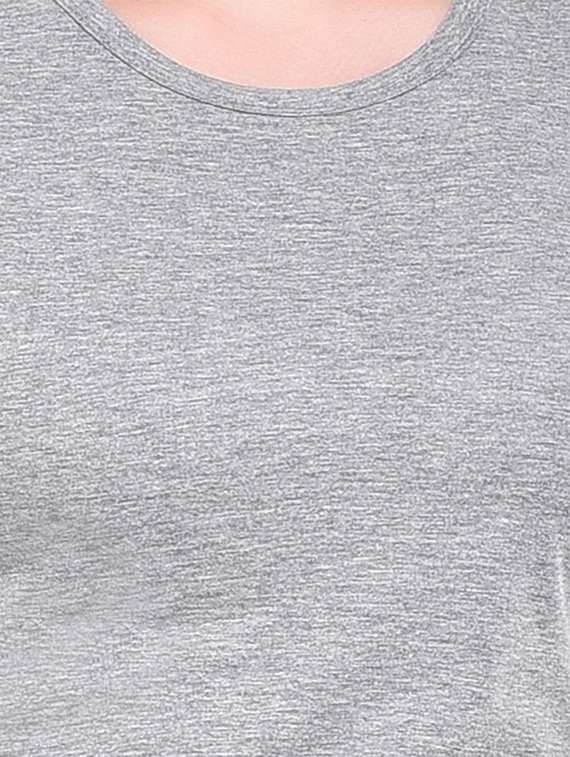 women solid round neck t-shirt - 20842144 -  Standard Image - 5