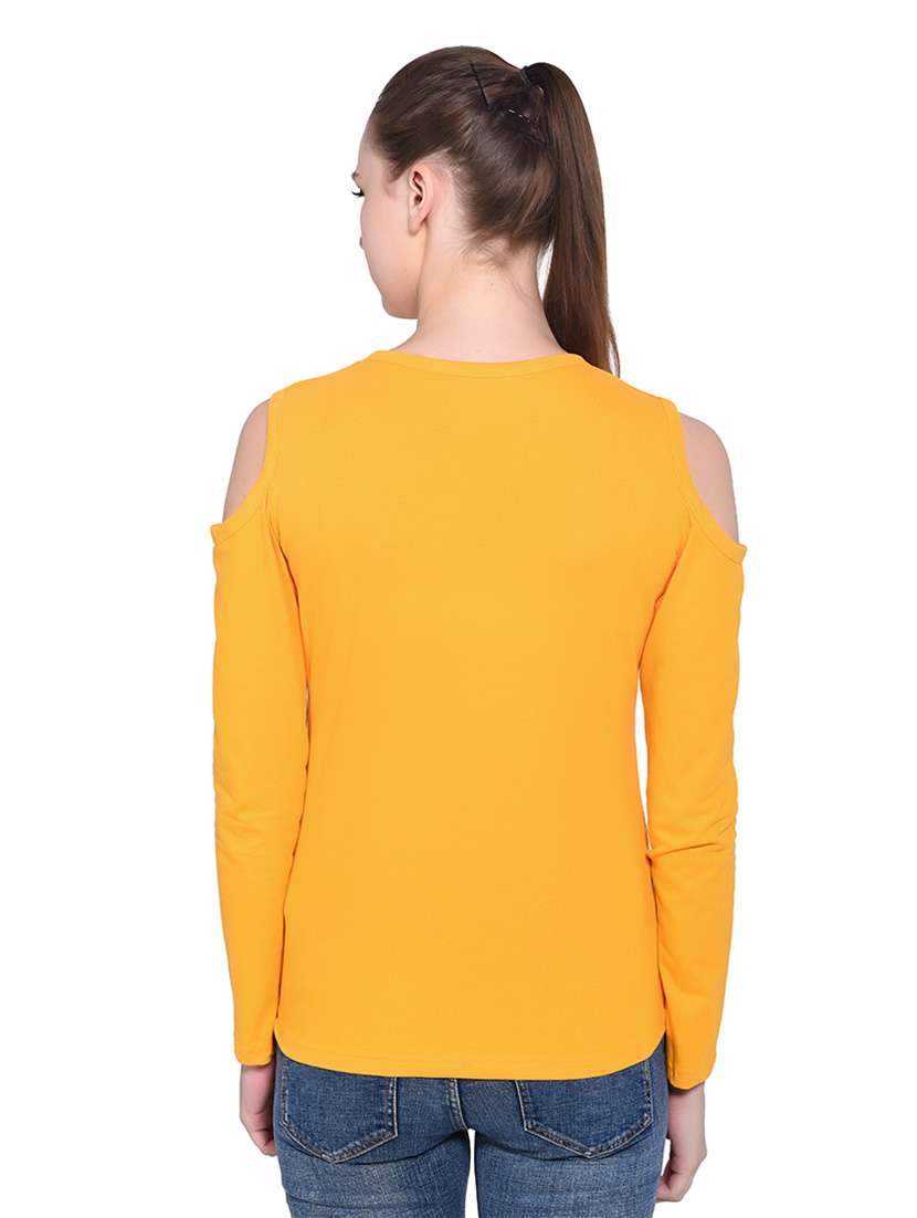 women solid round neck t-shirt - 20842152 -  Standard Image - 3
