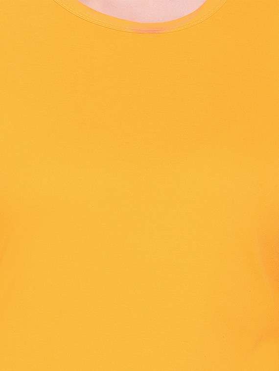 women solid round neck t-shirt - 20842152 -  Standard Image - 5