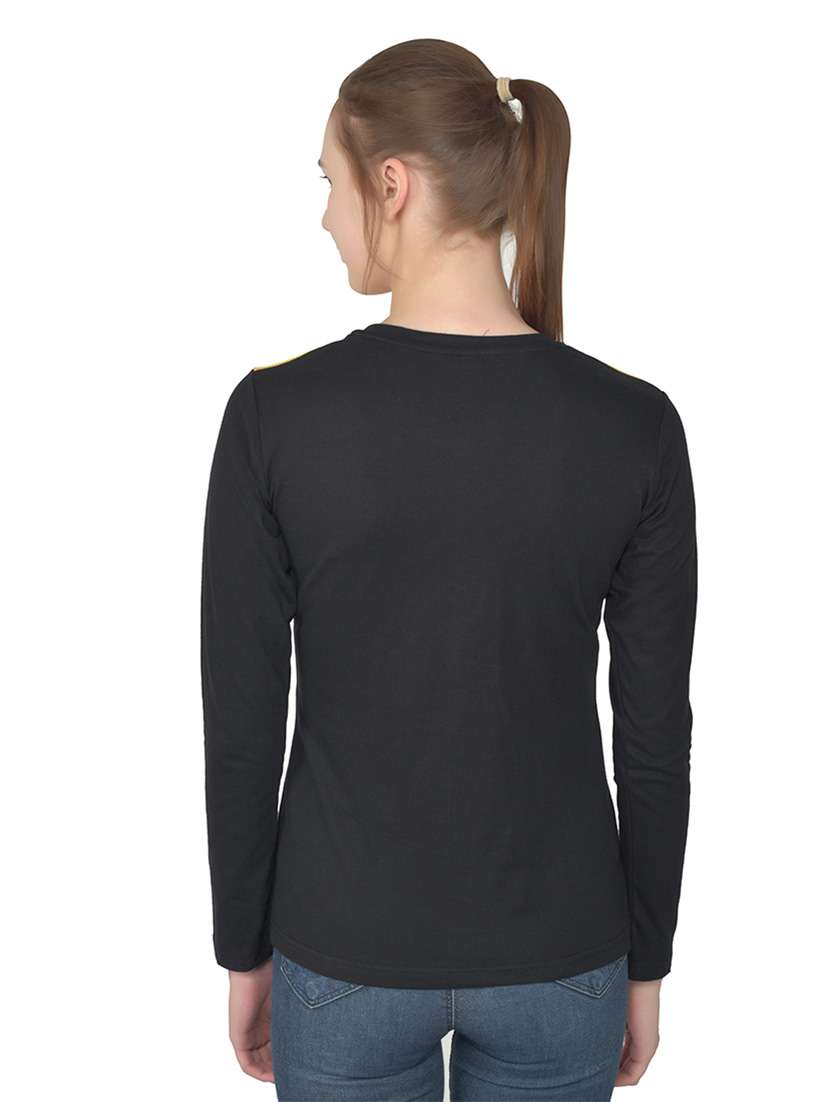 women color block round neck t-shirt - 20842157 -  Standard Image - 3