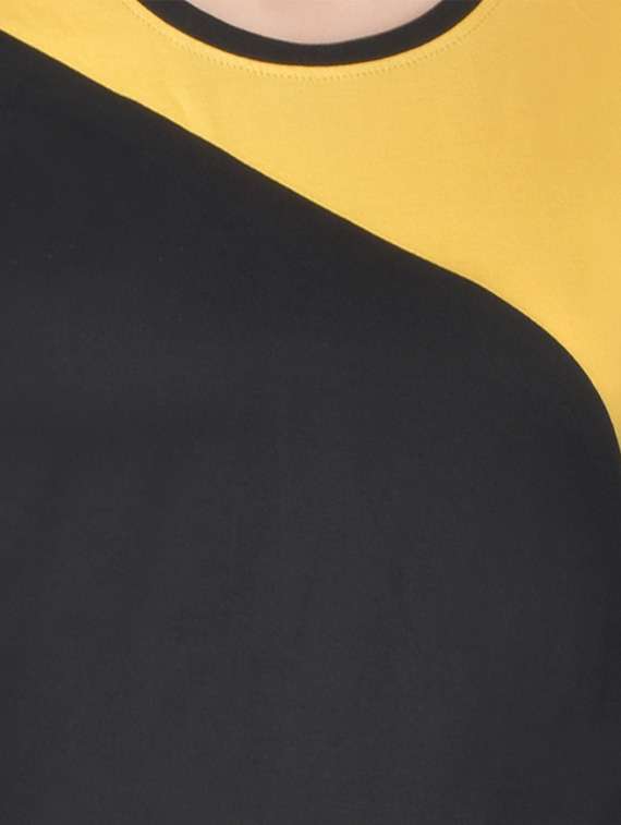 women color block round neck t-shirt - 20842157 -  Standard Image - 5