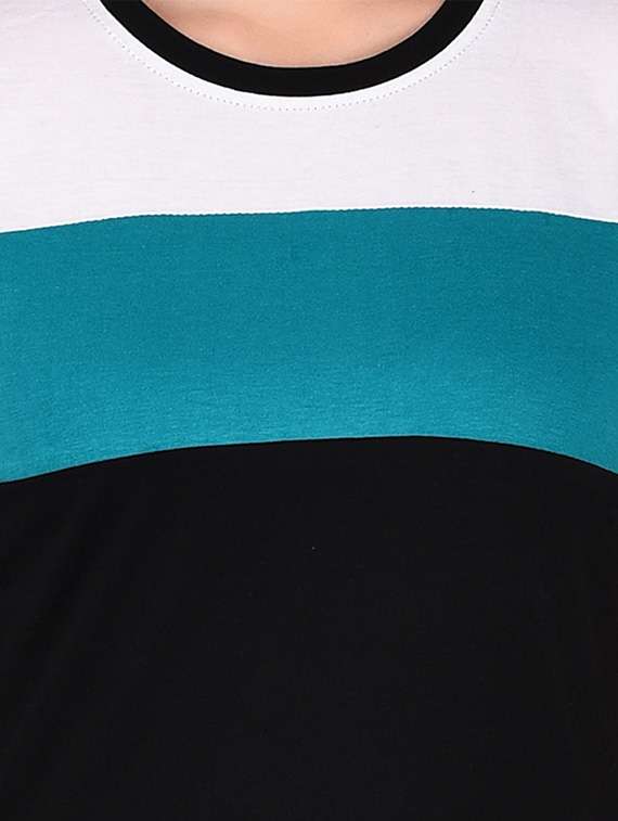 women color block round neck t-shirt - 20842162 -  Standard Image - 5