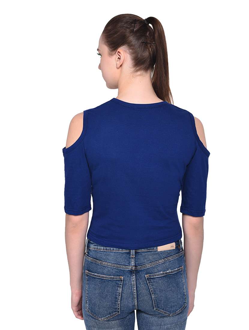 women color block round neck t-shirt - 20842164 -  Standard Image - 3