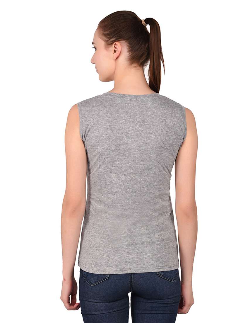 women solid round neck t-shirt - 20842165 - Standard Image - 3