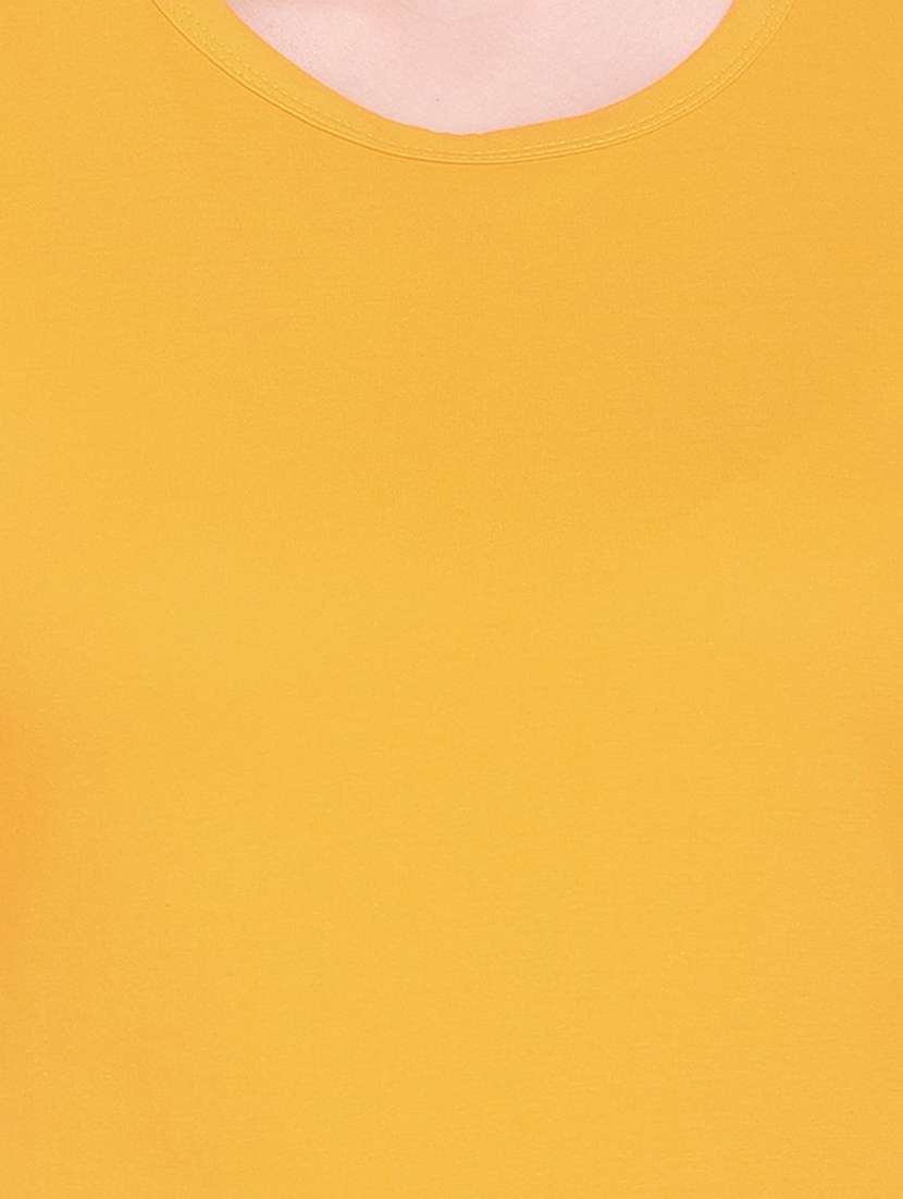 mustard cotton blend t-shirt - 20842166 -  Standard Image - 5