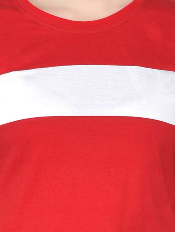 women color block round neck t-shirt - 20842167 -  Standard Image - 5