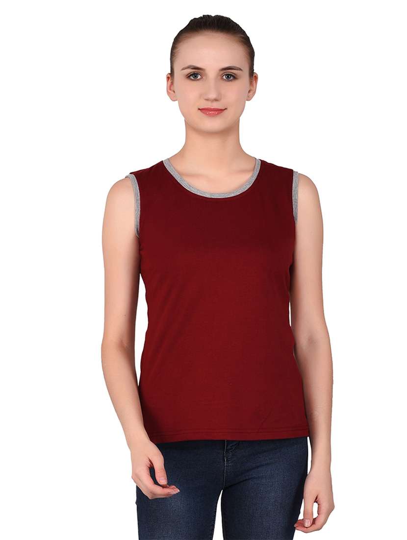 women solid round neck t-shirt