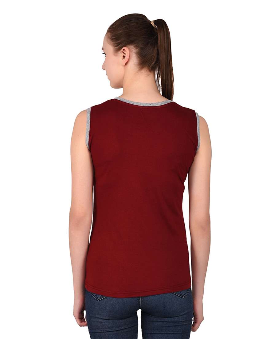 women solid round neck t-shirt - 20842175 -  Standard Image - 3