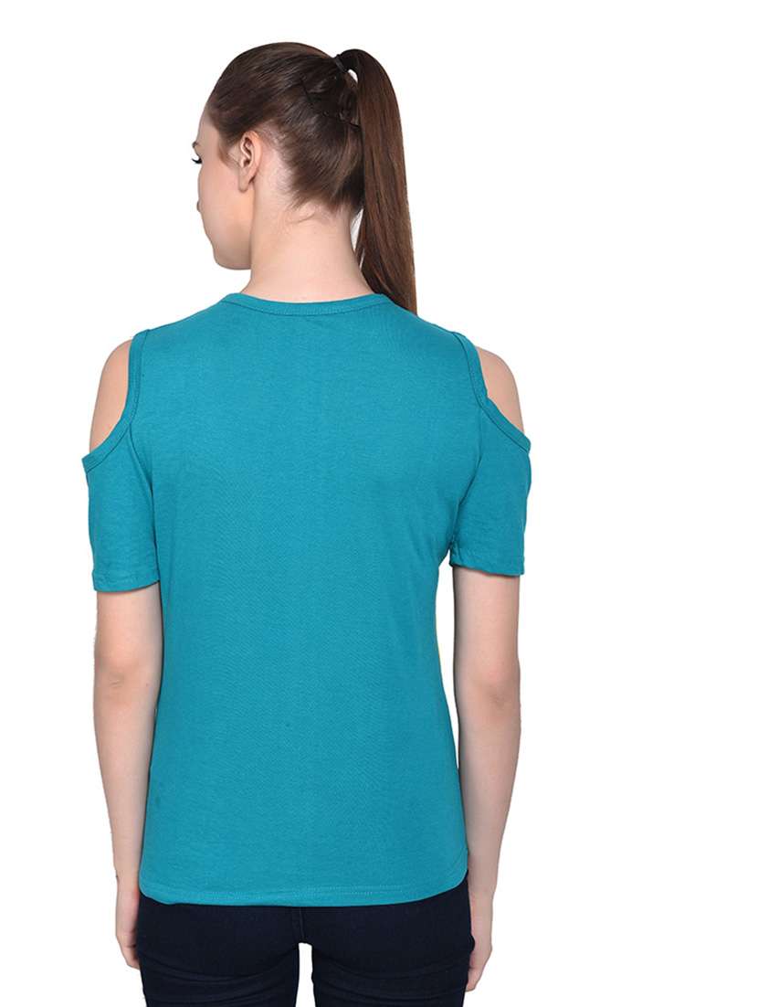 women color block round neck t-shirt - 20842180 -  Standard Image - 3