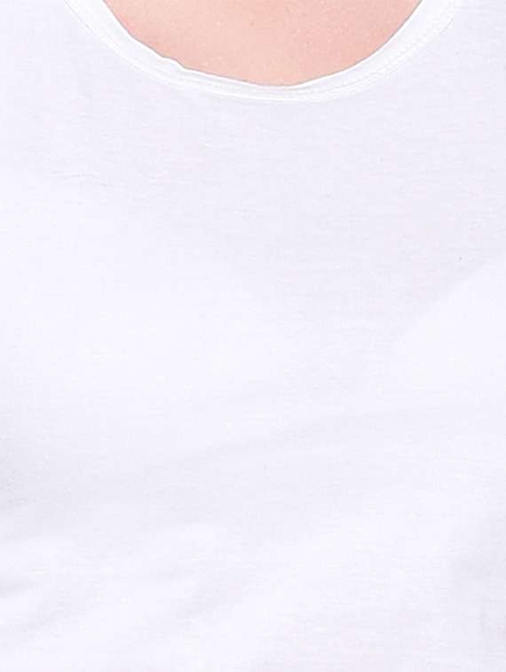 women solid round neck t-shirt - 20842184 -  Standard Image - 5