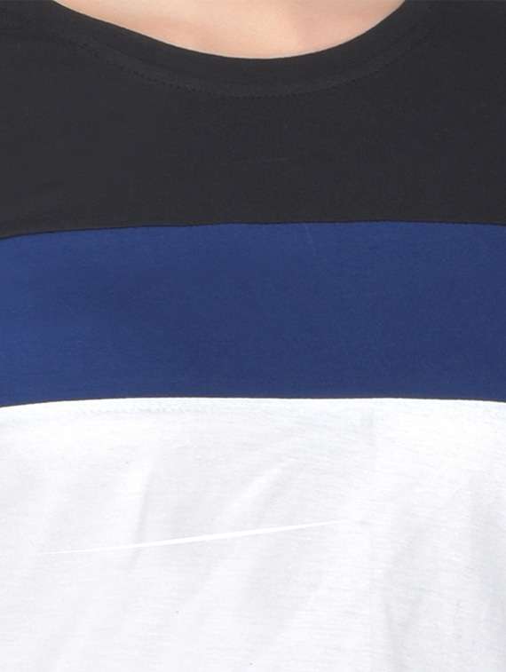 women color block round neck t-shirt - 20842186 -  Standard Image - 5