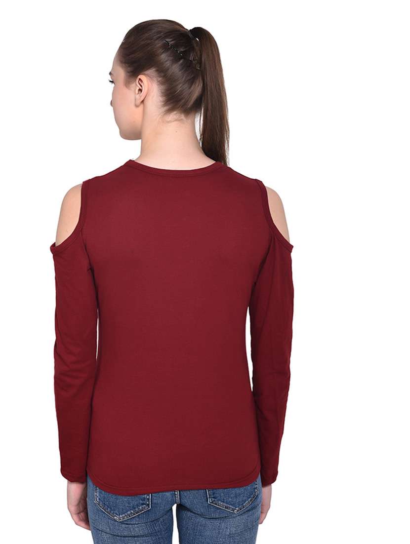 women solid round neck t-shirt - 20842206 -  Standard Image - 3