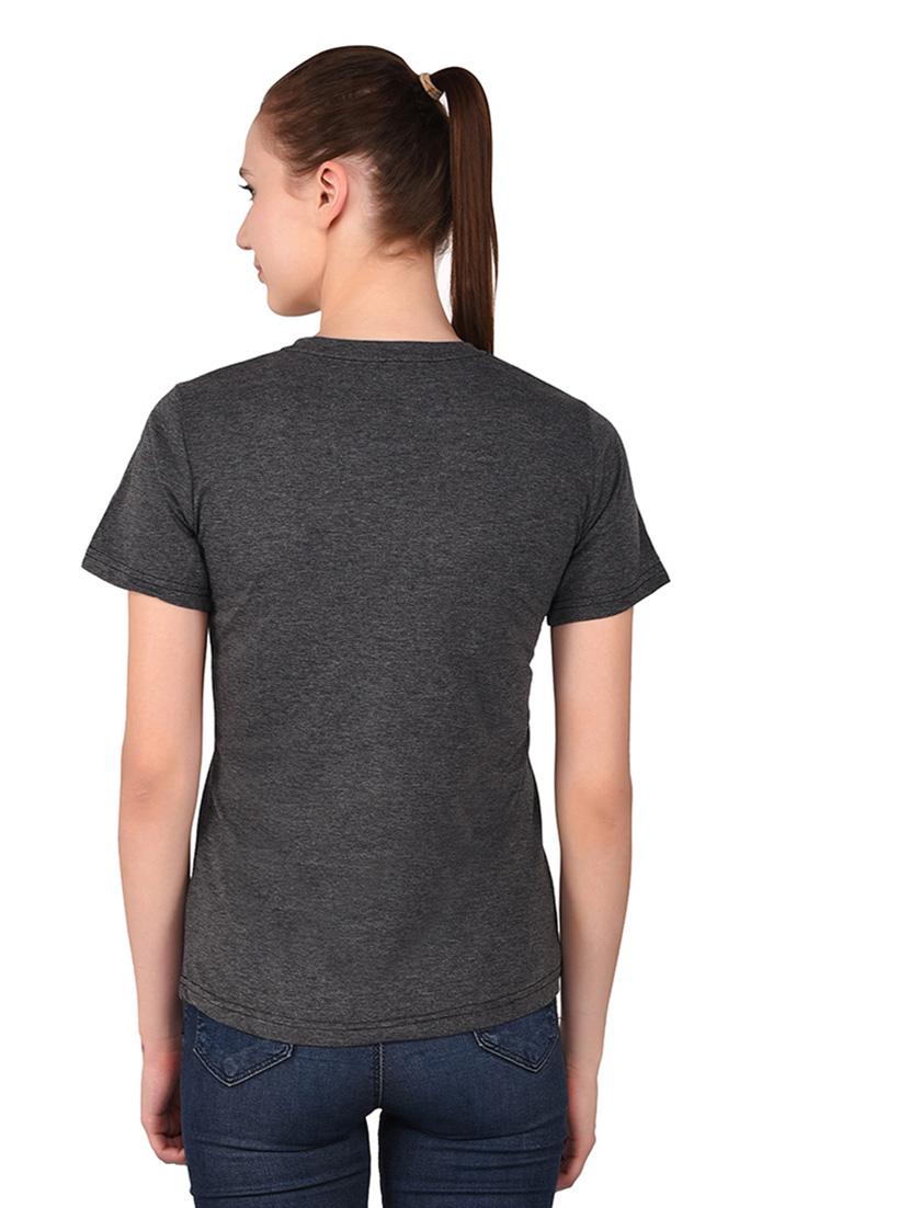 women solid round neck t-shirt - 20842212 - Standard Image - 3