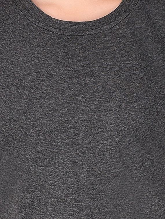 women solid round neck t-shirt - 20842212 - Standard Image - 5
