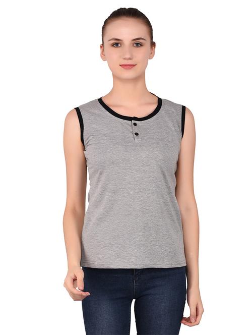 women solid round neck t-shirt - 20842217 -  Standard Image - 0