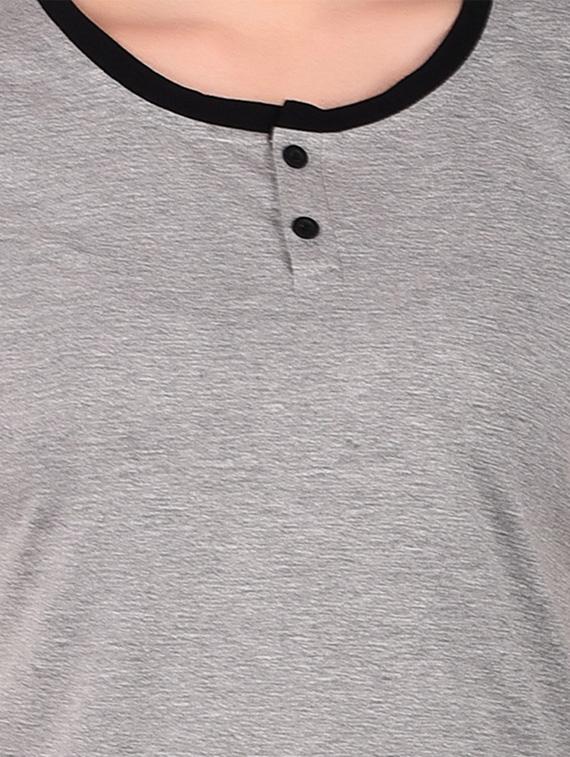 women solid round neck t-shirt - 20842217 - Standard Image - 5
