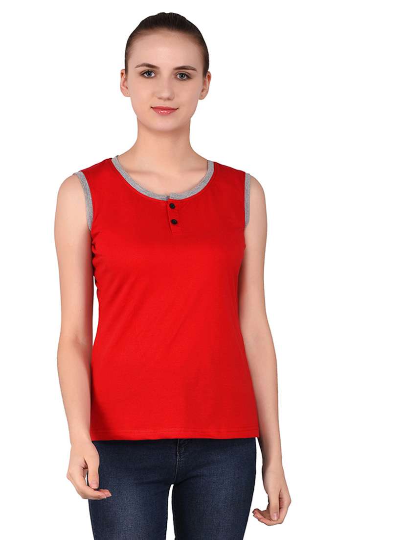 women solid round neck t-shirt