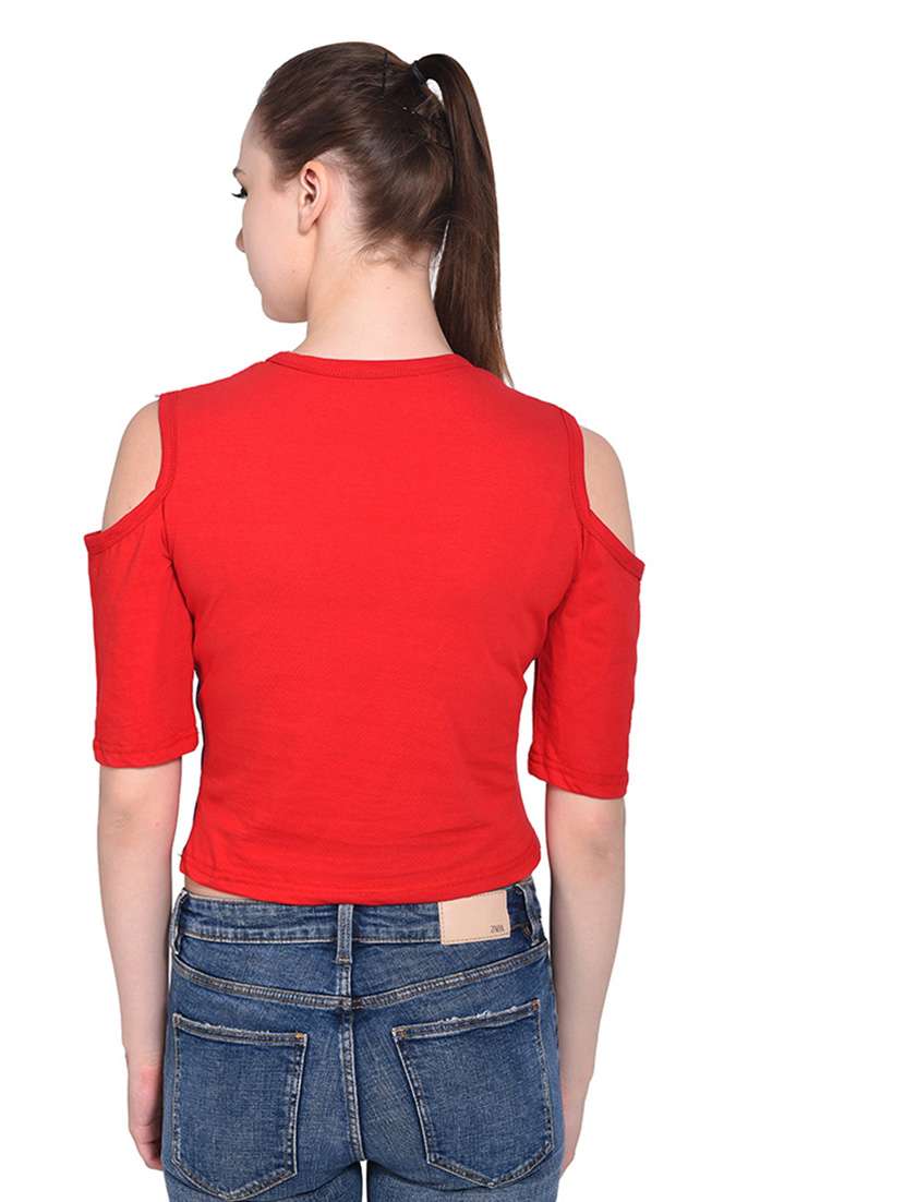 women color block round neck t-shirt - 20842223 -  Standard Image - 3