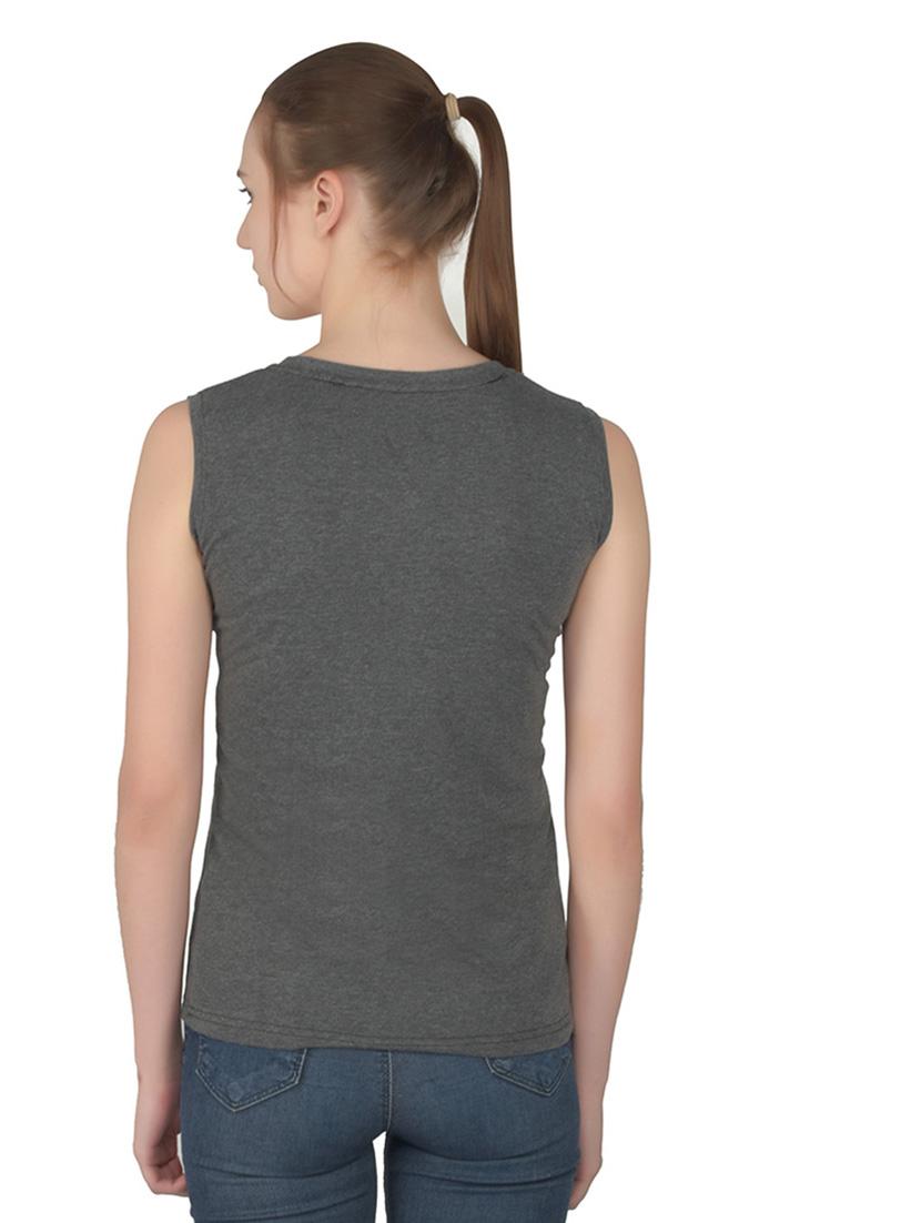 women solid round neck t-shirt - 20842226 - Standard Image - 3