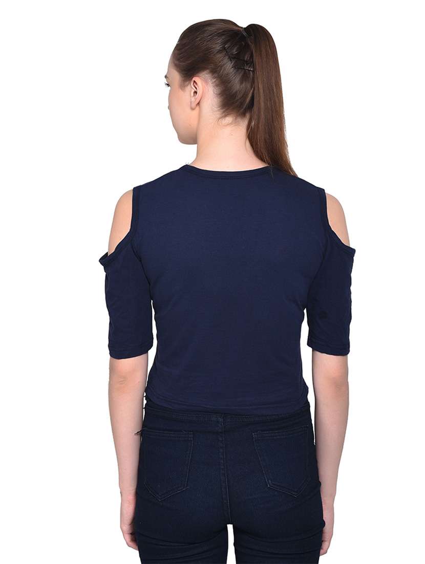 women color block round neck t-shirt - 20842227 -  Standard Image - 3