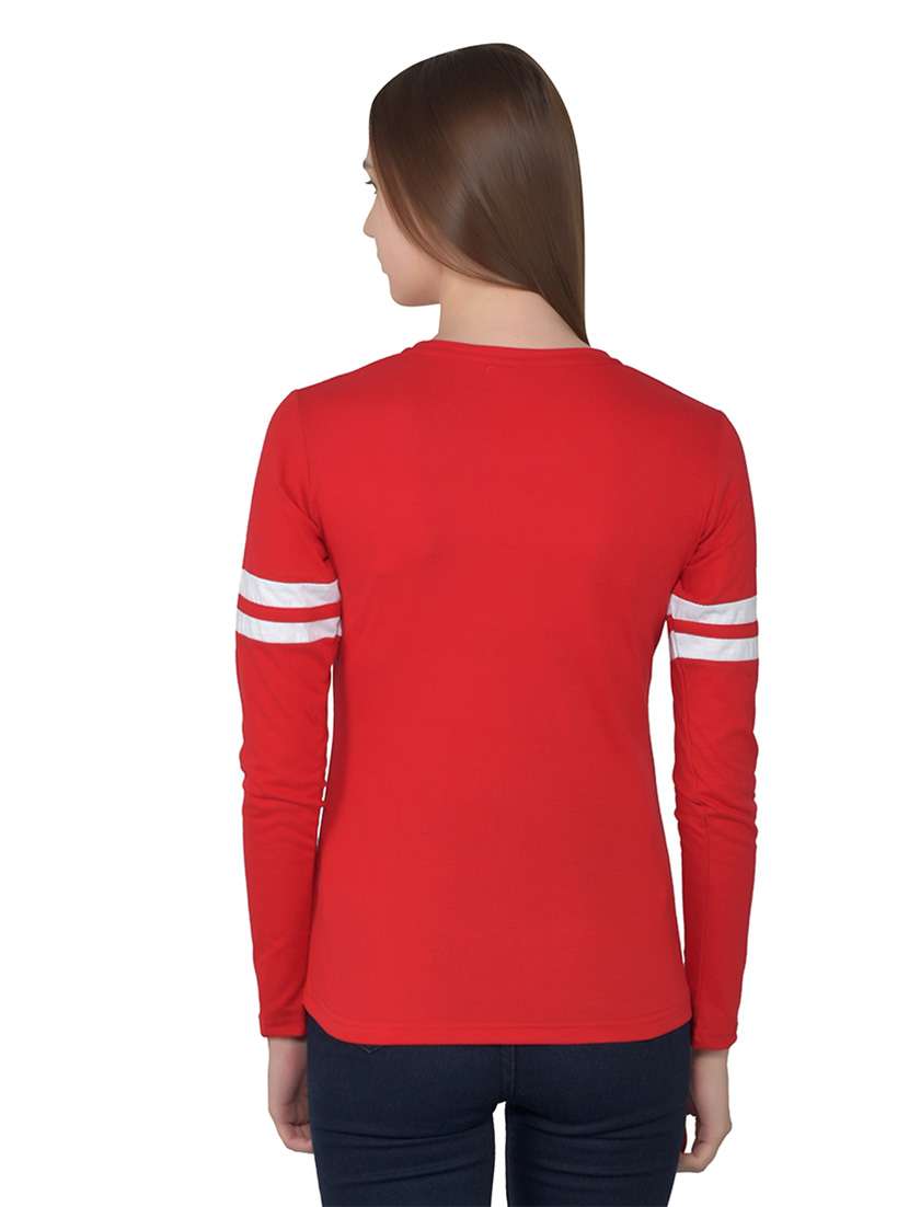 women solid round neck t-shirt - 20842236 -  Standard Image - 3