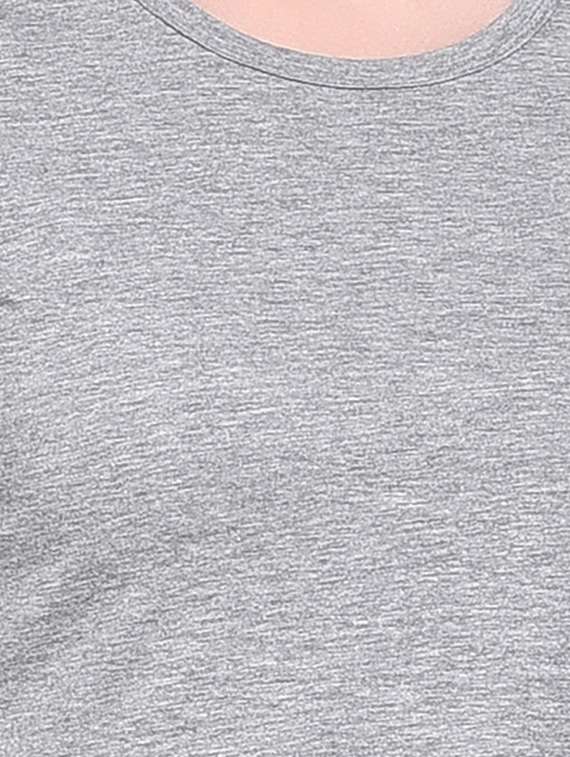 women solid round neck t-shirt - 20842240 -  Standard Image - 5