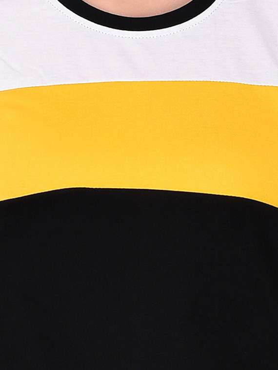 women color block round neck t-shirt - 20842241 -  Standard Image - 5