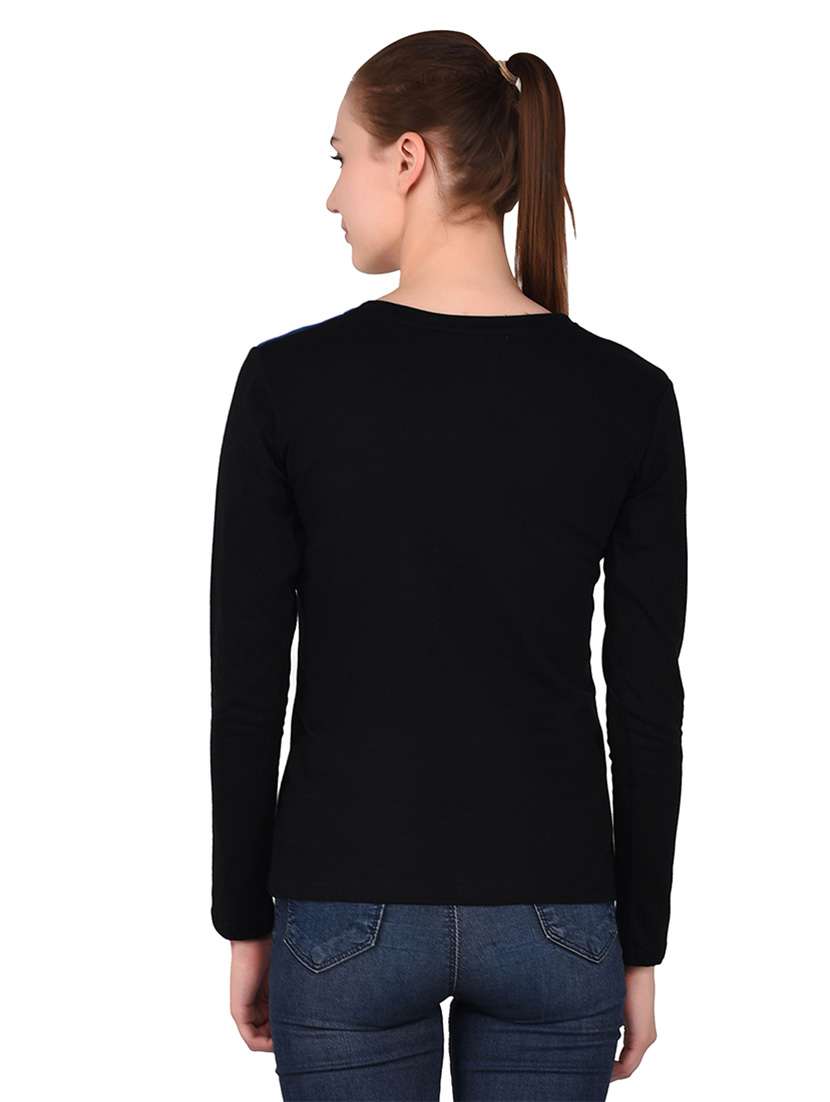 women color block round neck t-shirt - 20842242 -  Standard Image - 3