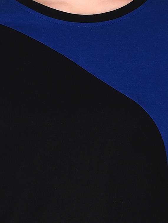 women color block round neck t-shirt - 20842242 -  Standard Image - 5