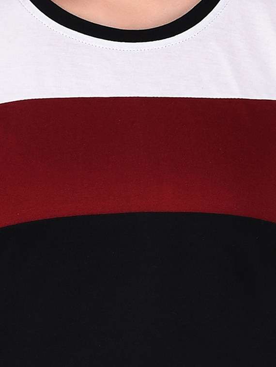 women color block round neck t-shirt - 20842246 -  Standard Image - 5