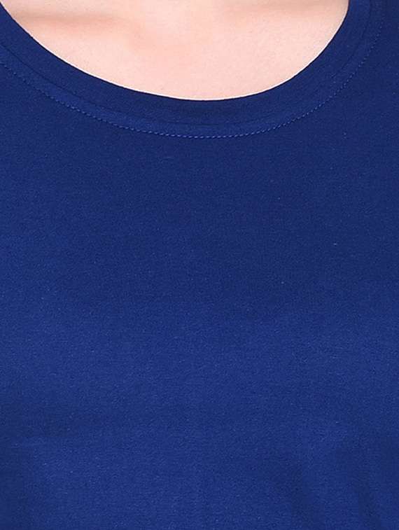 women solid round neck t-shirt - 20842250 -  Standard Image - 5