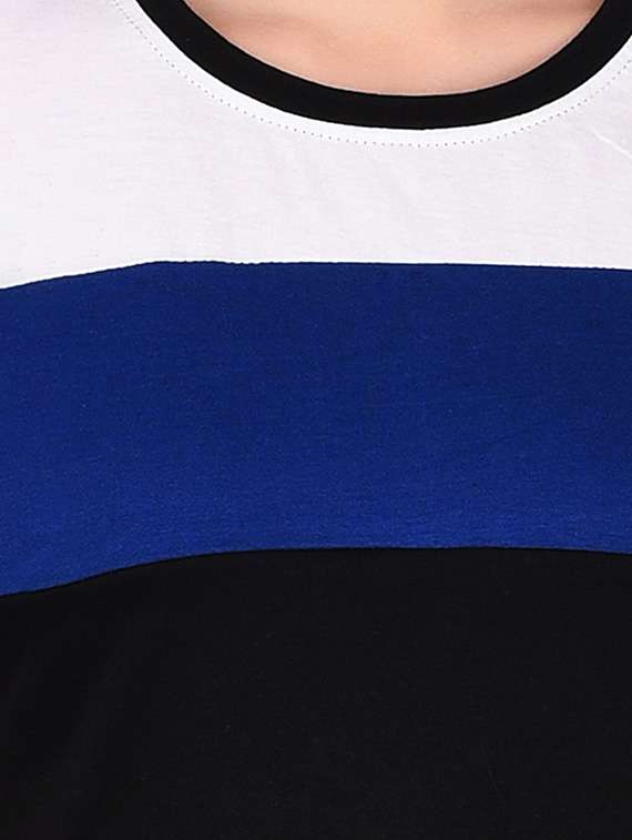 women color block round neck t-shirt - 20842262 -  Standard Image - 5