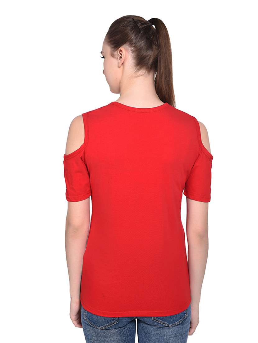 women color block round neck t-shirt - 20842265 -  Standard Image - 3