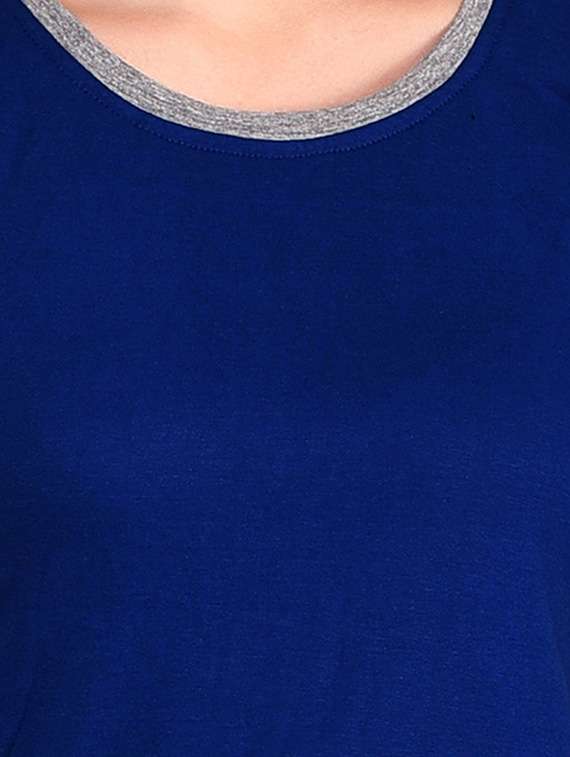 women solid round neck t-shirt - 20842270 -  Standard Image - 5