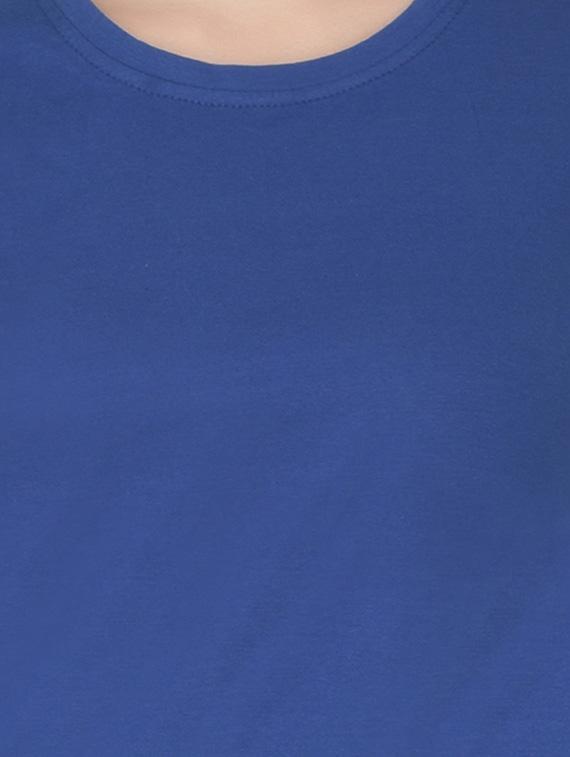 women solid round neck t-shirt - 20842280 - Standard Image - 5