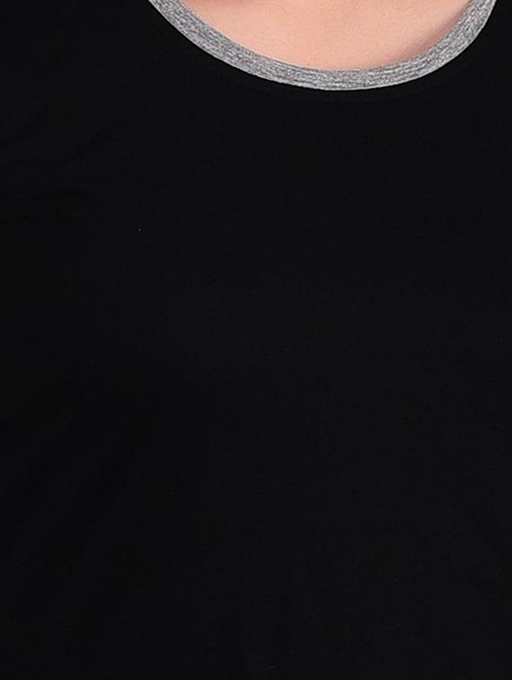women solid round neck t-shirt - 20842281 - Standard Image - 5