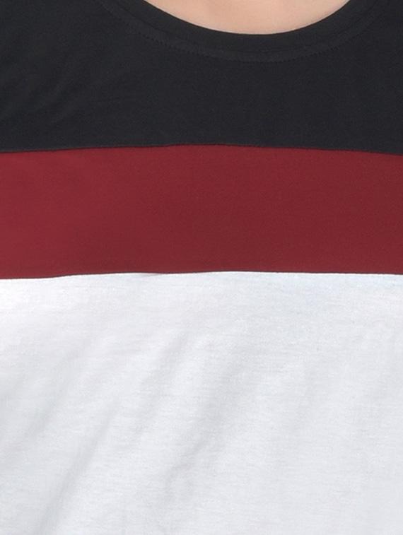 women color block round neck t-shirt - 20842282 - Standard Image - 5