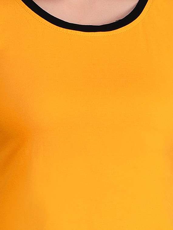 women solid round neck t-shirt - 20842288 -  Standard Image - 5