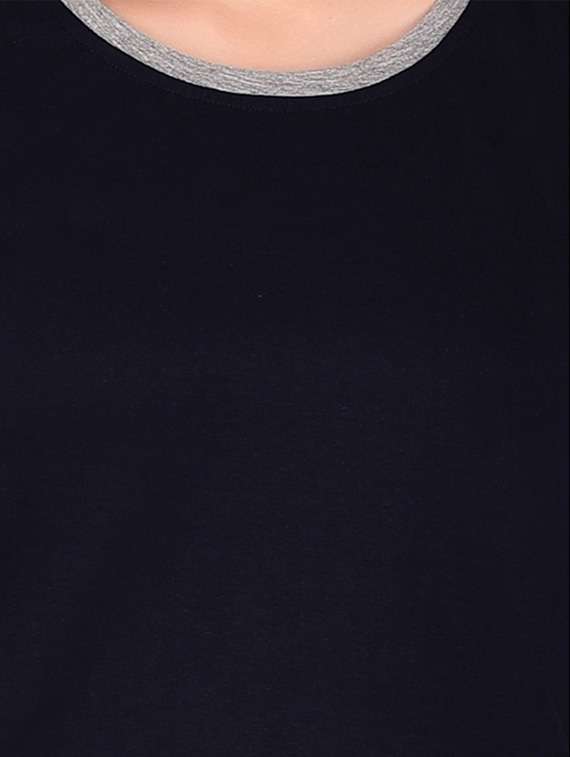 women solid round neck t-shirt - 20842291 -  Standard Image - 5