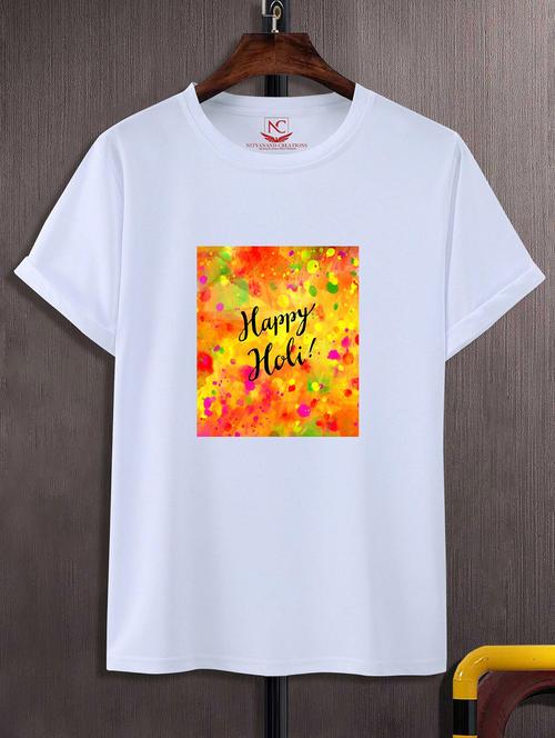 unisex white graphic printed t-shirt - 20842323 - Standard Image - 0